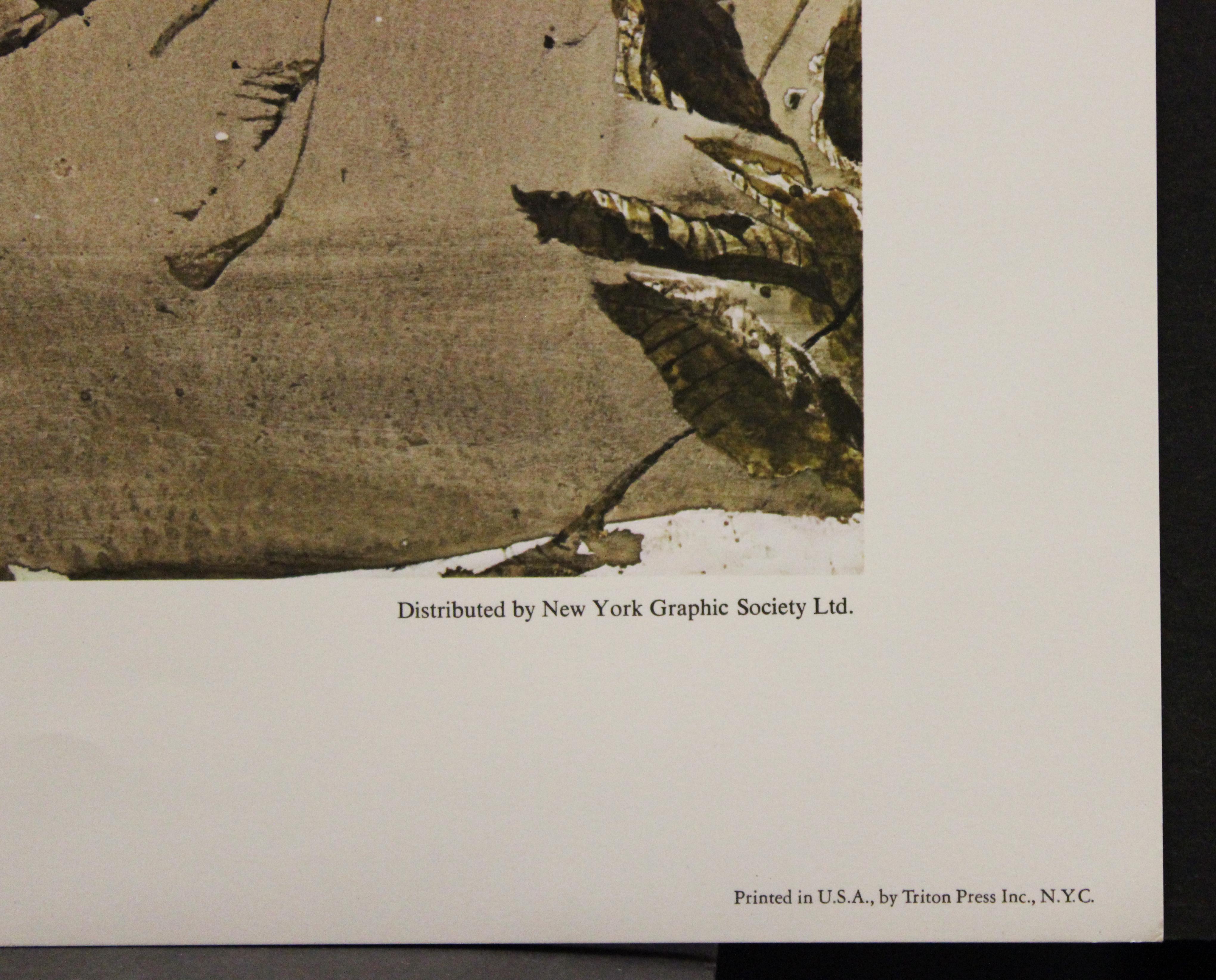 Full Moon-Poster. New York Graphic Society, Ltd.  - Brown Landscape Print by (after) Andrew Wyeth
