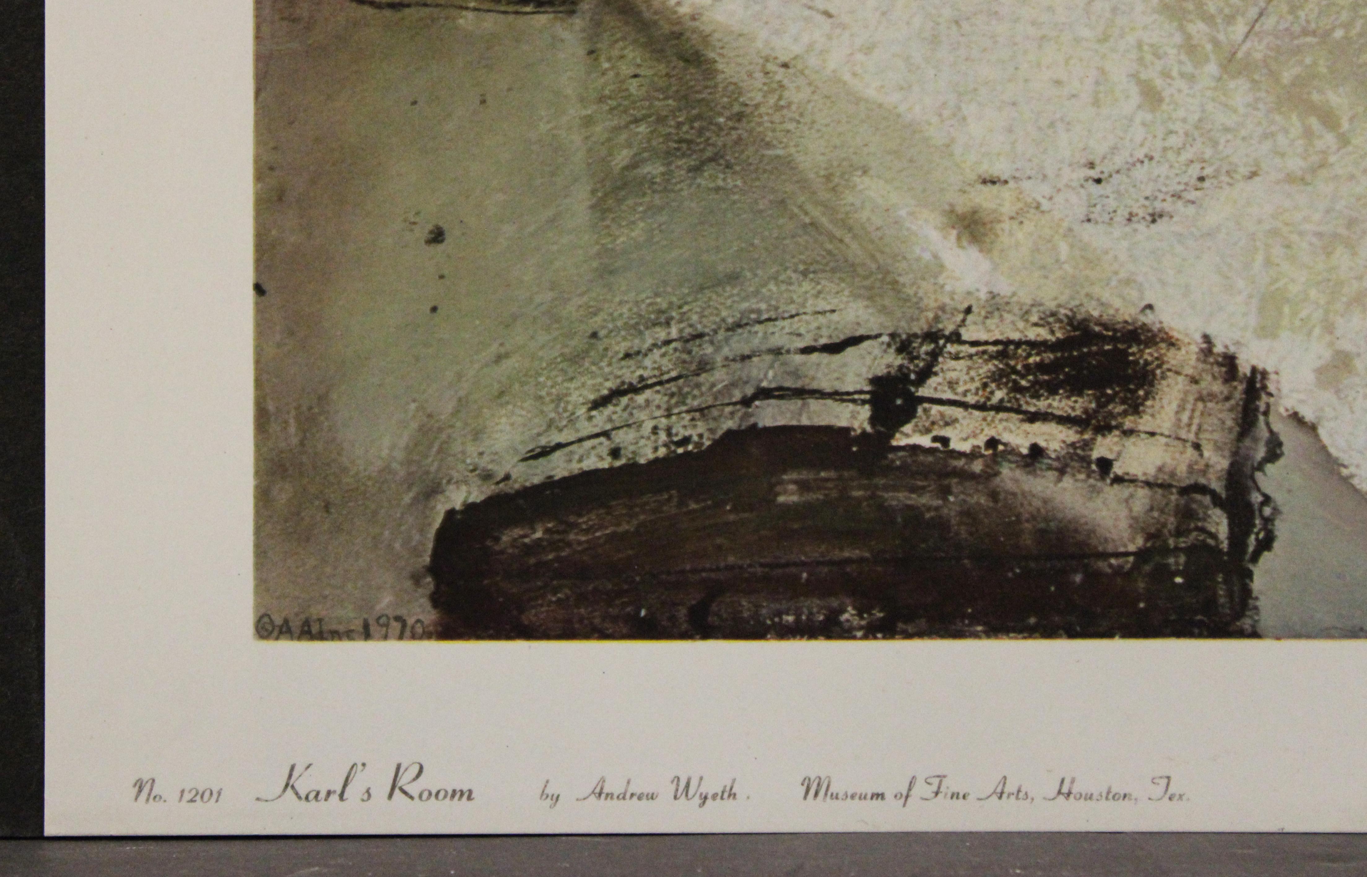 Karl's Room-Poster. Copyright Aaron Ashley, Inc. - Print by (after) Andrew Wyeth