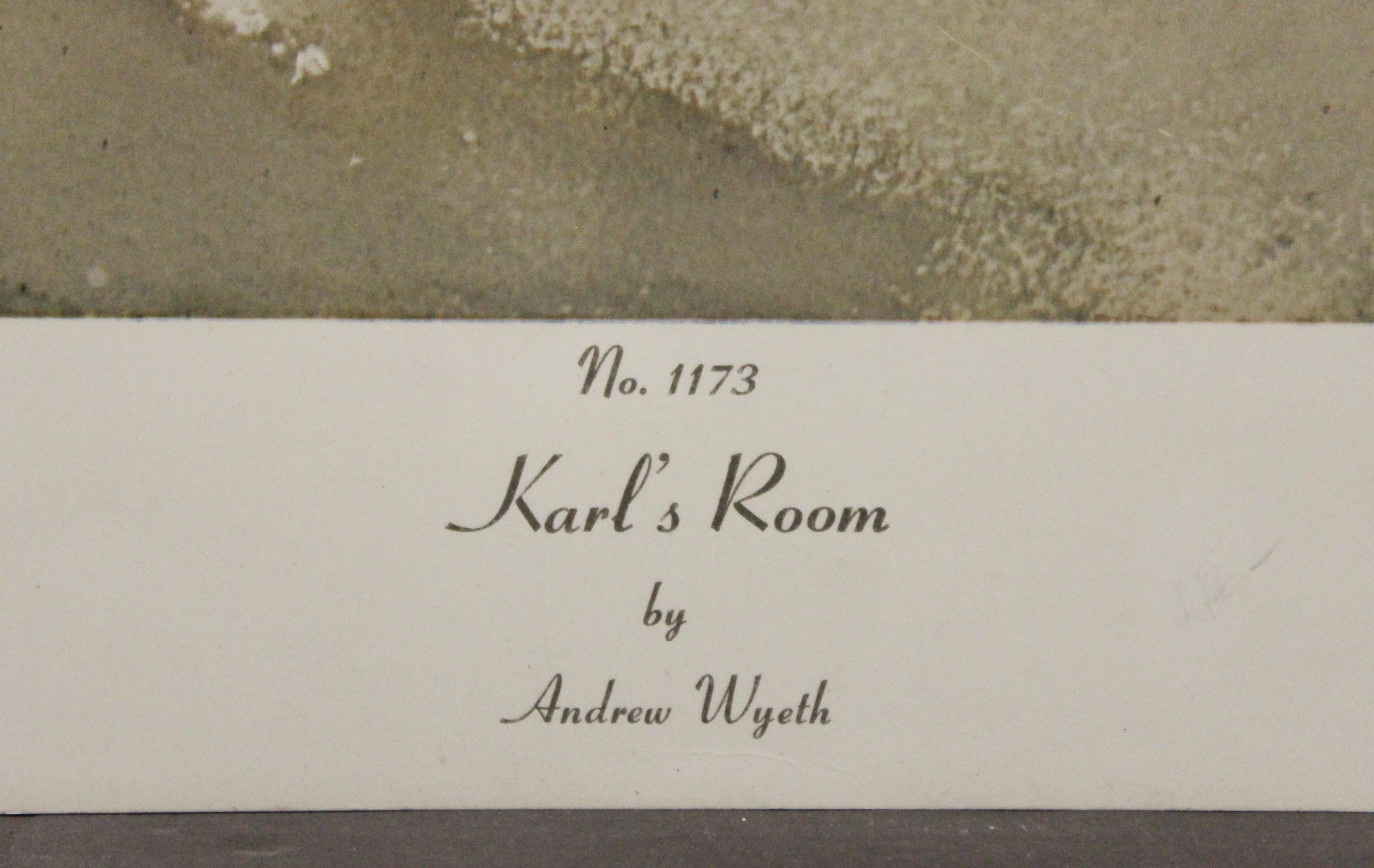 Karl's Room-Poster. Copyright Aaron Ashley, Inc.  - Print by (after) Andrew Wyeth