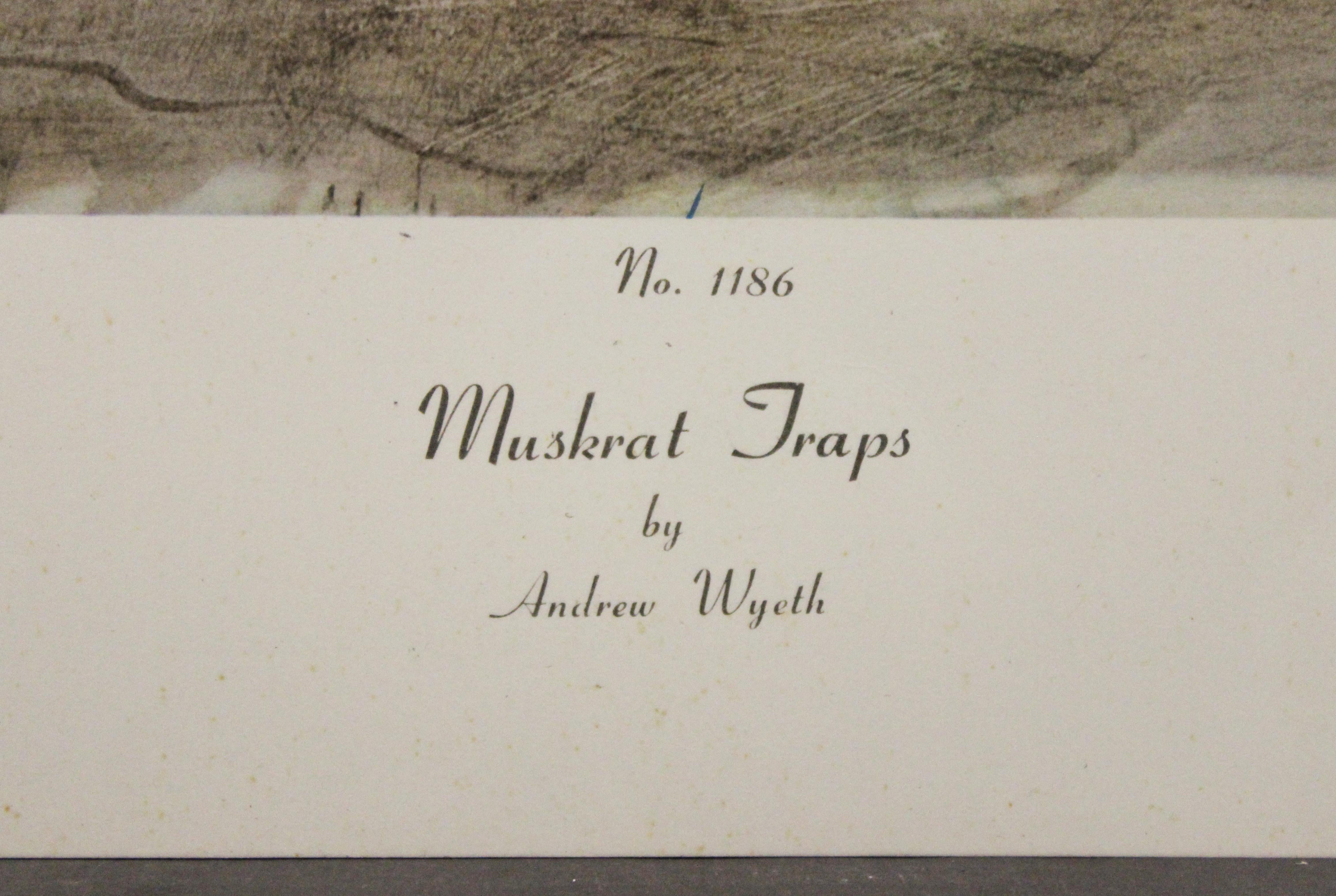 Muskrat Traps-Poster. Copyright Aaron Ashley, Inc.  - Print by (after) Andrew Wyeth
