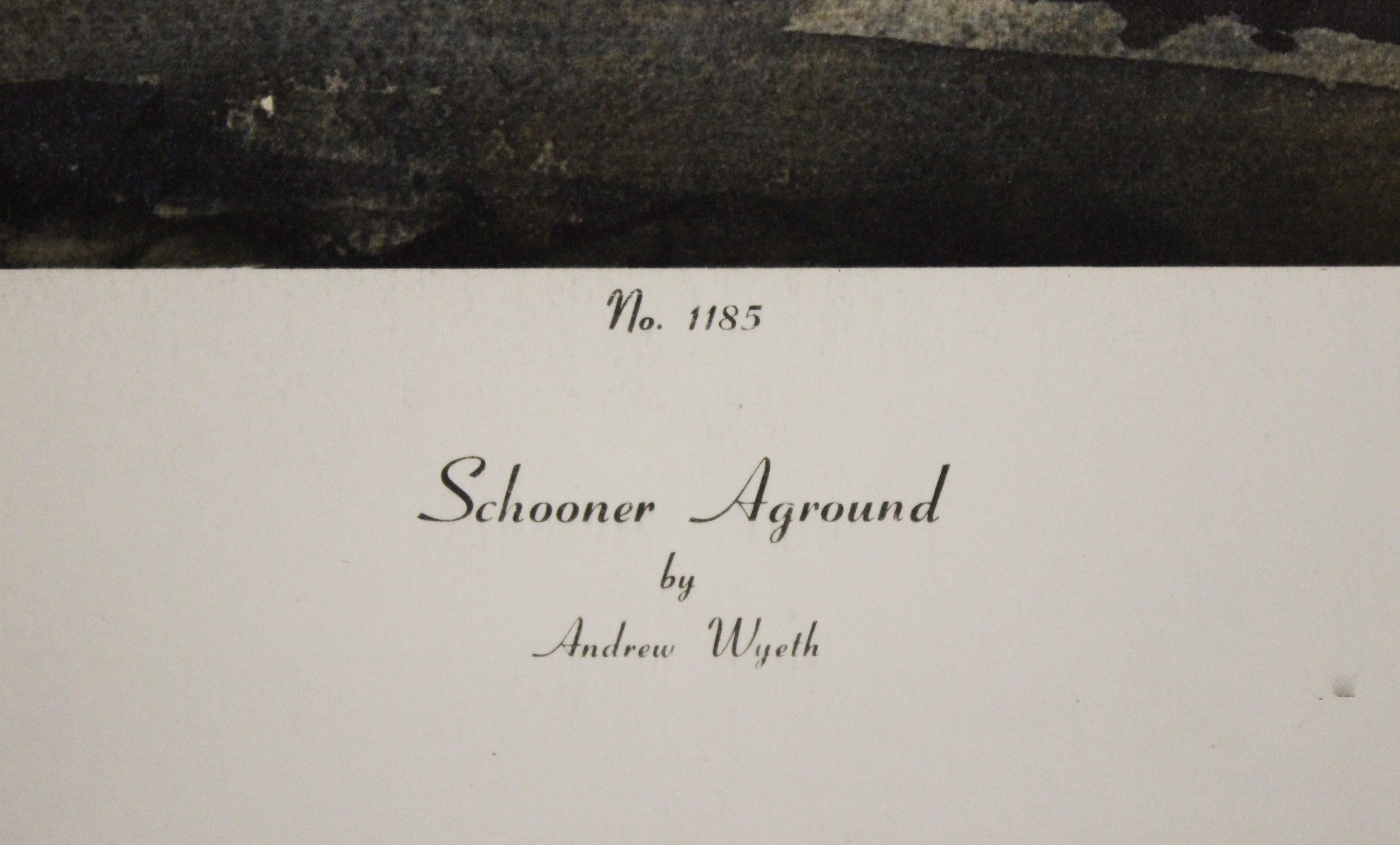 Affiche de l' Schooner Aground. le copyright d'Aaron Ashley, Inc. - Print de (after) Andrew Wyeth