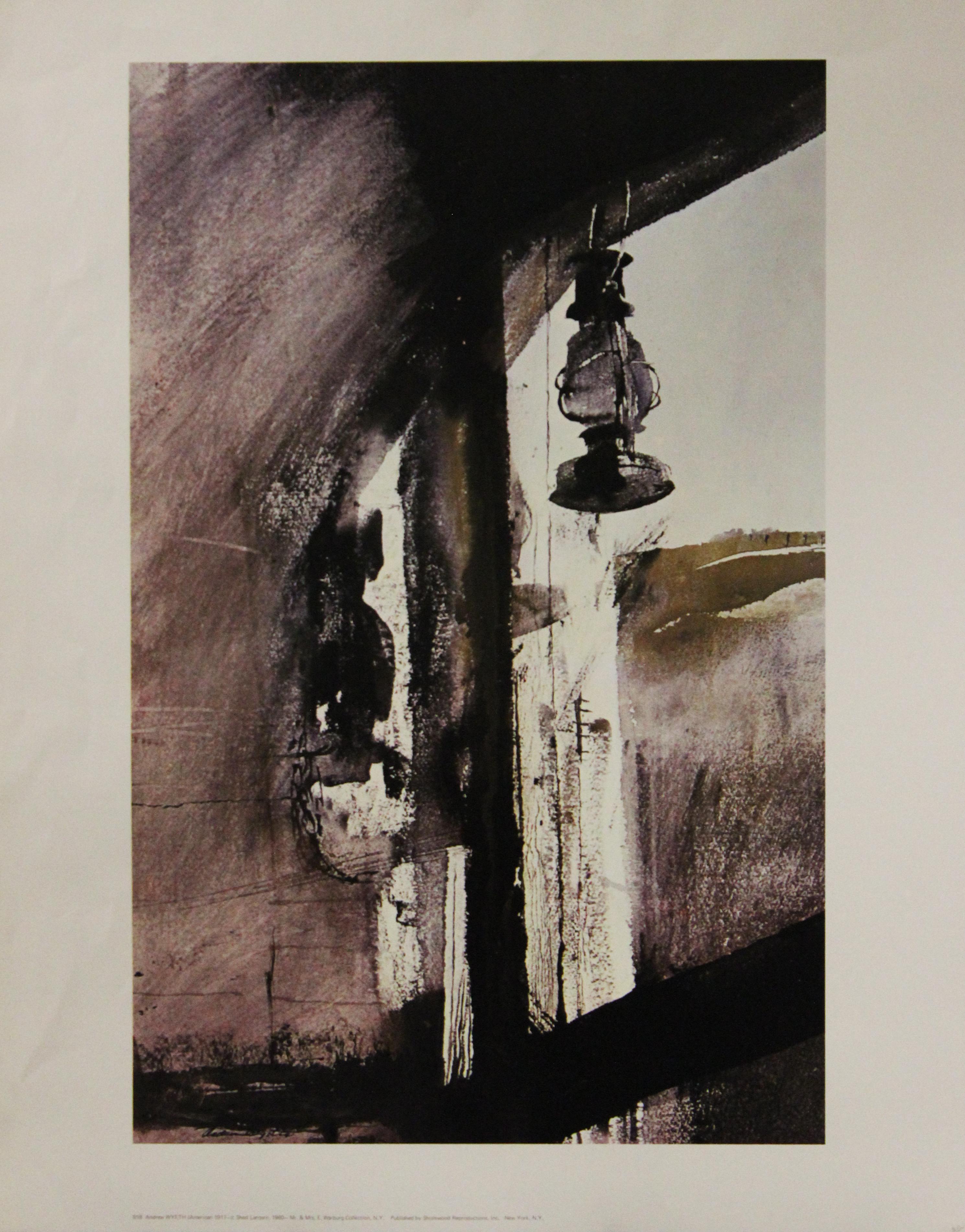 (after) Andrew Wyeth Portrait Print - Shed Lantern-Poster. Published by Shorewood Reproductions, Inc.