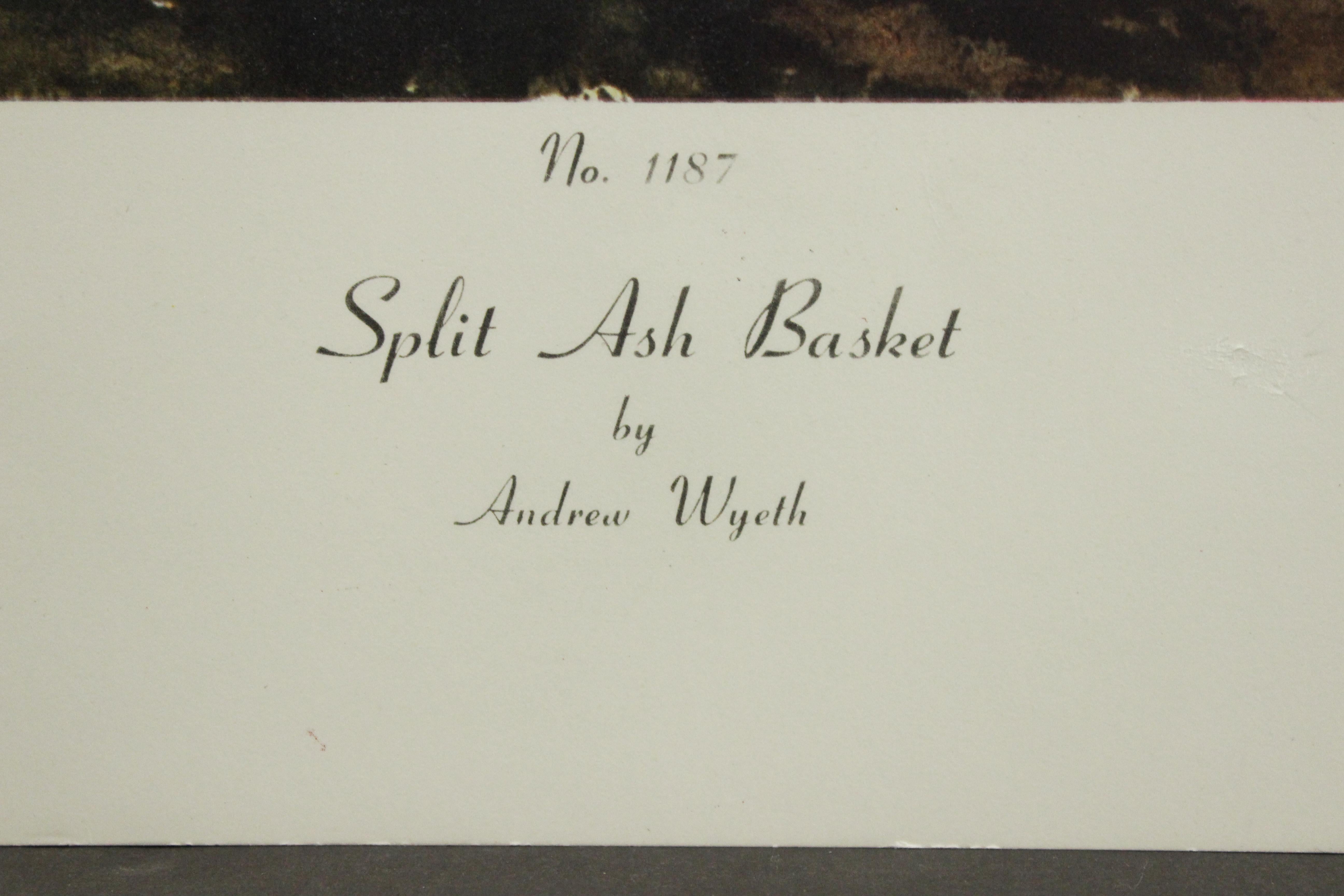 Split Ash Basket-Poster. Copyright Aaron Ashley, Inc.  - Print by (after) Andrew Wyeth