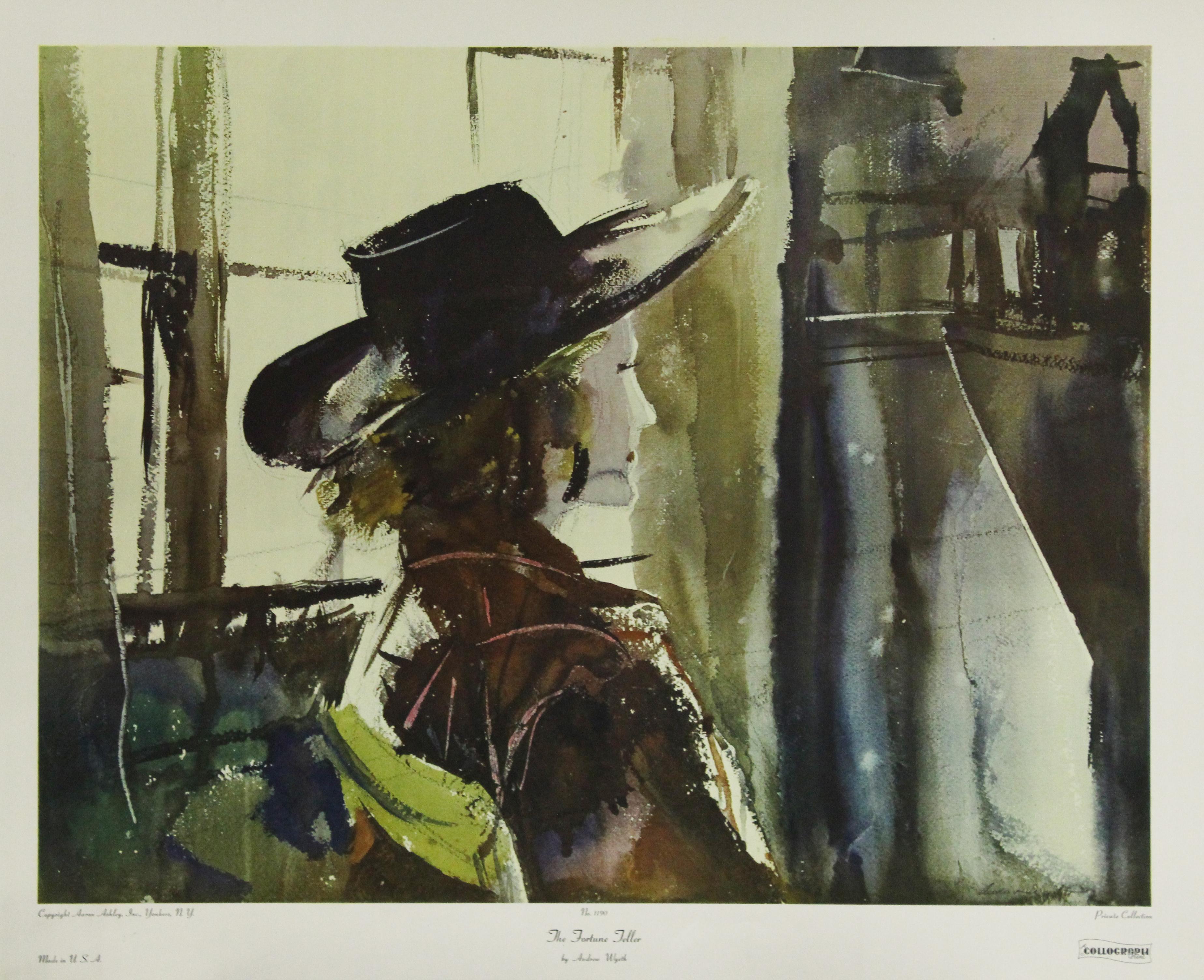 (after) Andrew Wyeth Portrait Print - The Fortune Teller-Poster. Copyright Aaron Ashley, Inc.