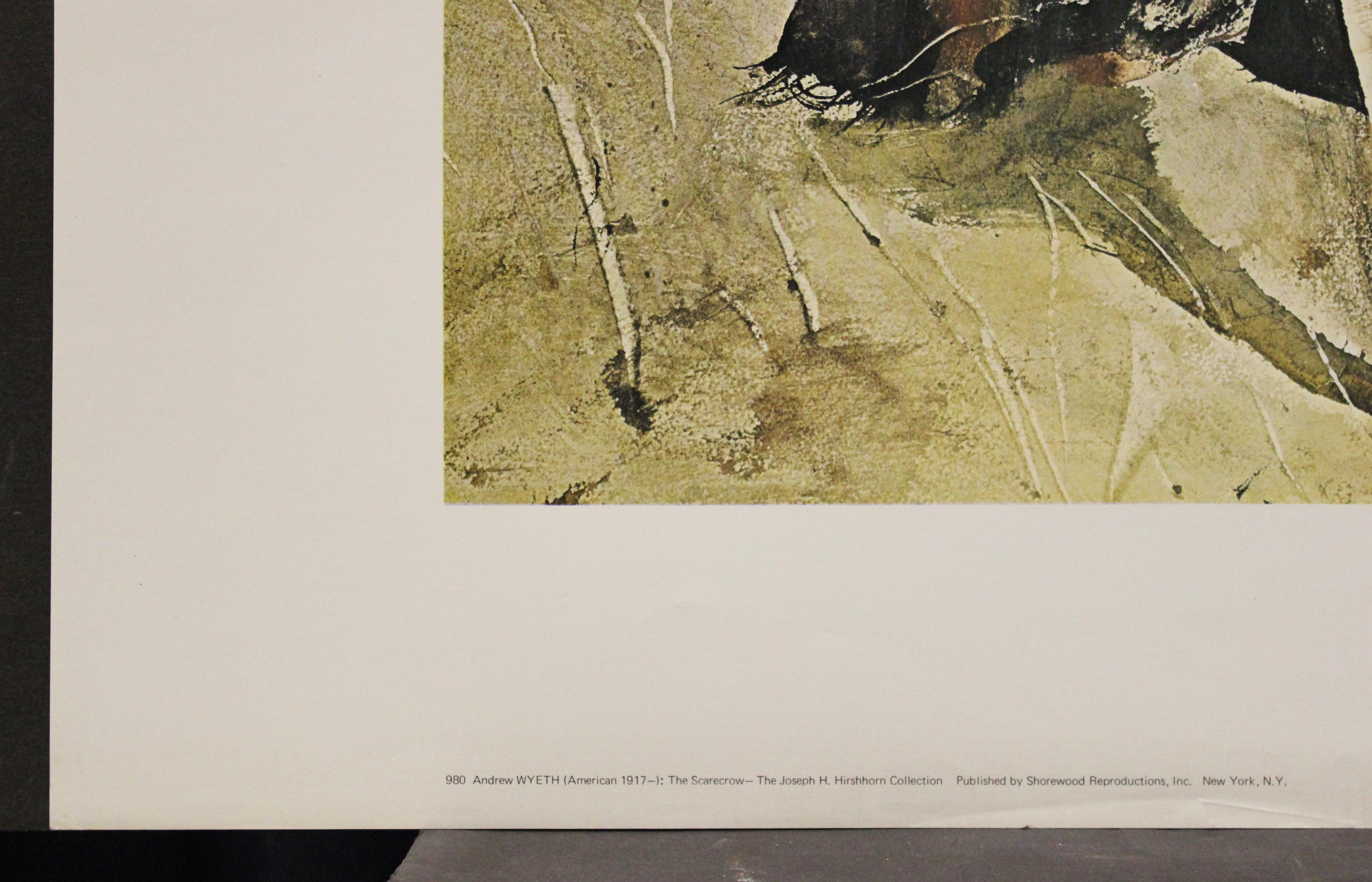 The Scarecrow-Poster. Published by Shorewood Reproductions, Inc.  - Print by (after) Andrew Wyeth