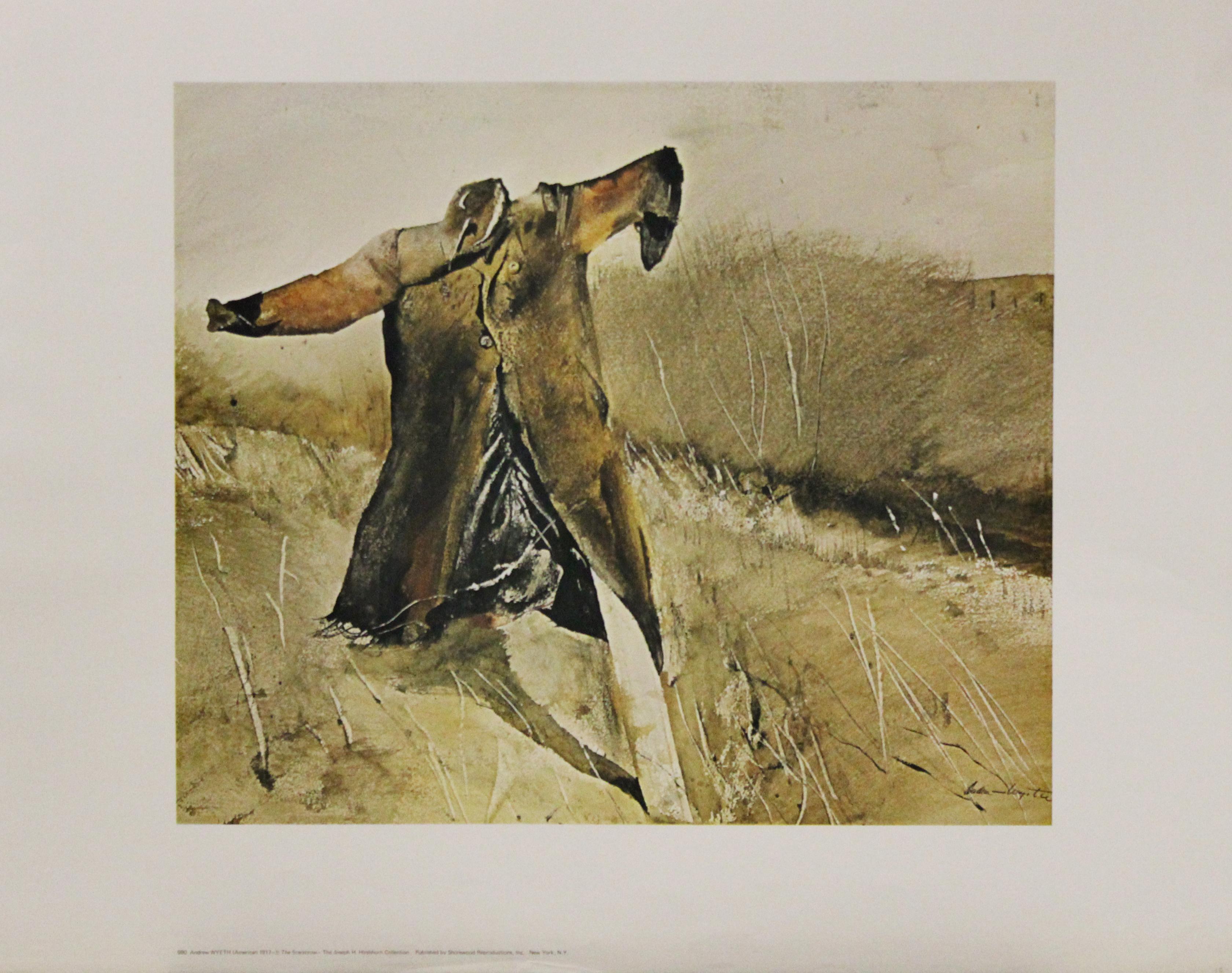 (after) Andrew Wyeth Portrait Print - The Scarecrow-Poster. Published by Shorewood Reproductions, Inc. 