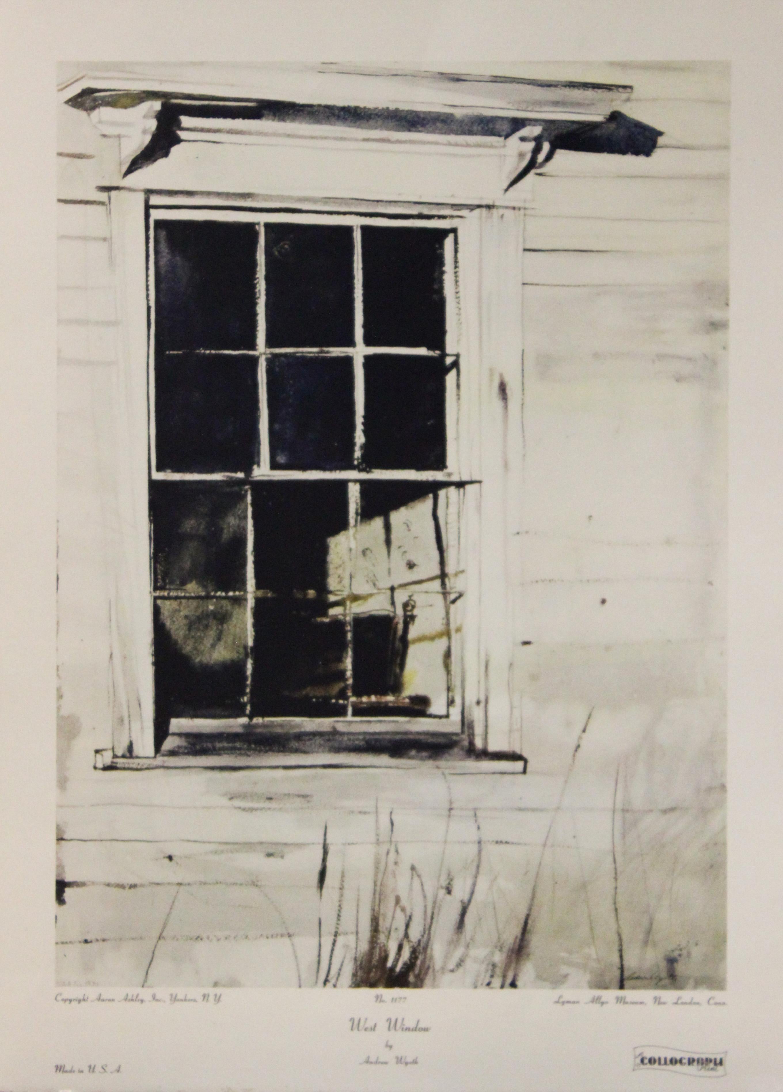 (after) Andrew Wyeth Still-Life Print - West Window-Poster. Copyright Aaron Ashley, Inc. 
