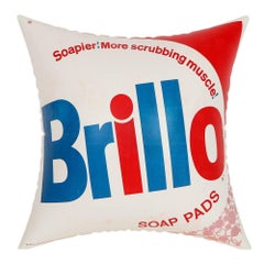 Brillo Pillow (after) Andy Warhol Pop Art Advertising Red Blue