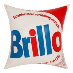 Brillo Pillow (after) Andy Warhol Pop Art Advertising Red Blue