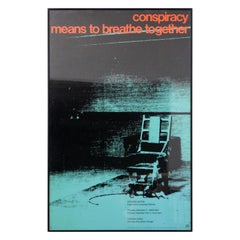 Nachdem Andy Warhol Electric Chair Conspiracy Means to Breathe Together Vintage