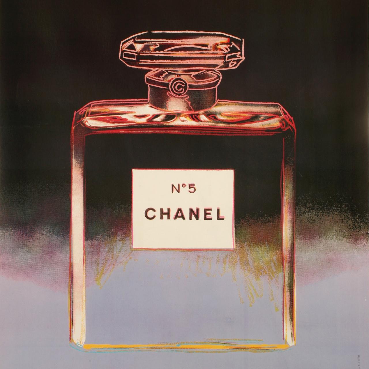 Original Pop Art Poster by Andy Warhol for Chanel No. 5 Perfum from 1997

Artist: Andy Warhol
Title: Chanel N°5 – Black - Purple
Date: 1997
Size: 46.1 x 66.9 in / 117 x 170 cm
Materials and Techniques: Colour lithograph on paper
Linen backing: