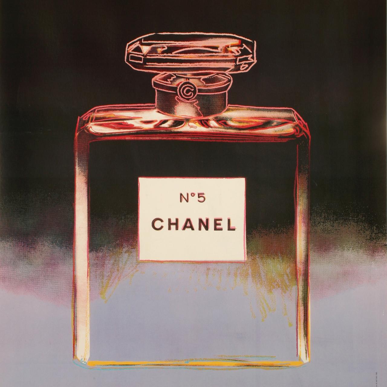 French After Andy Warhol, Original Chanel N° 5 Poster, Couture Perfume, Pop Art, 1997