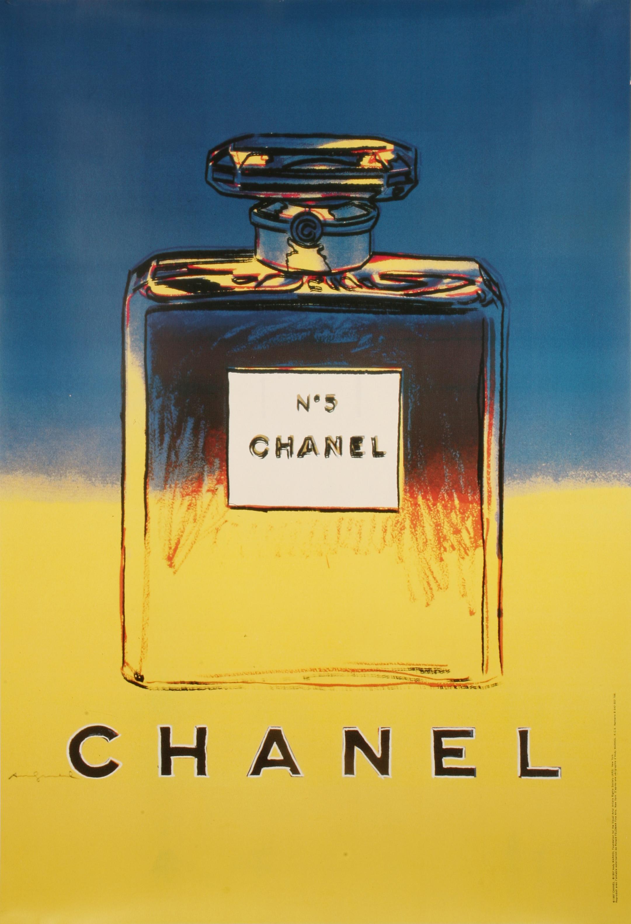 French After Andy Warhol, Original Chanel N° 5 Poster, Couture Perfume, Pop Art, 1997