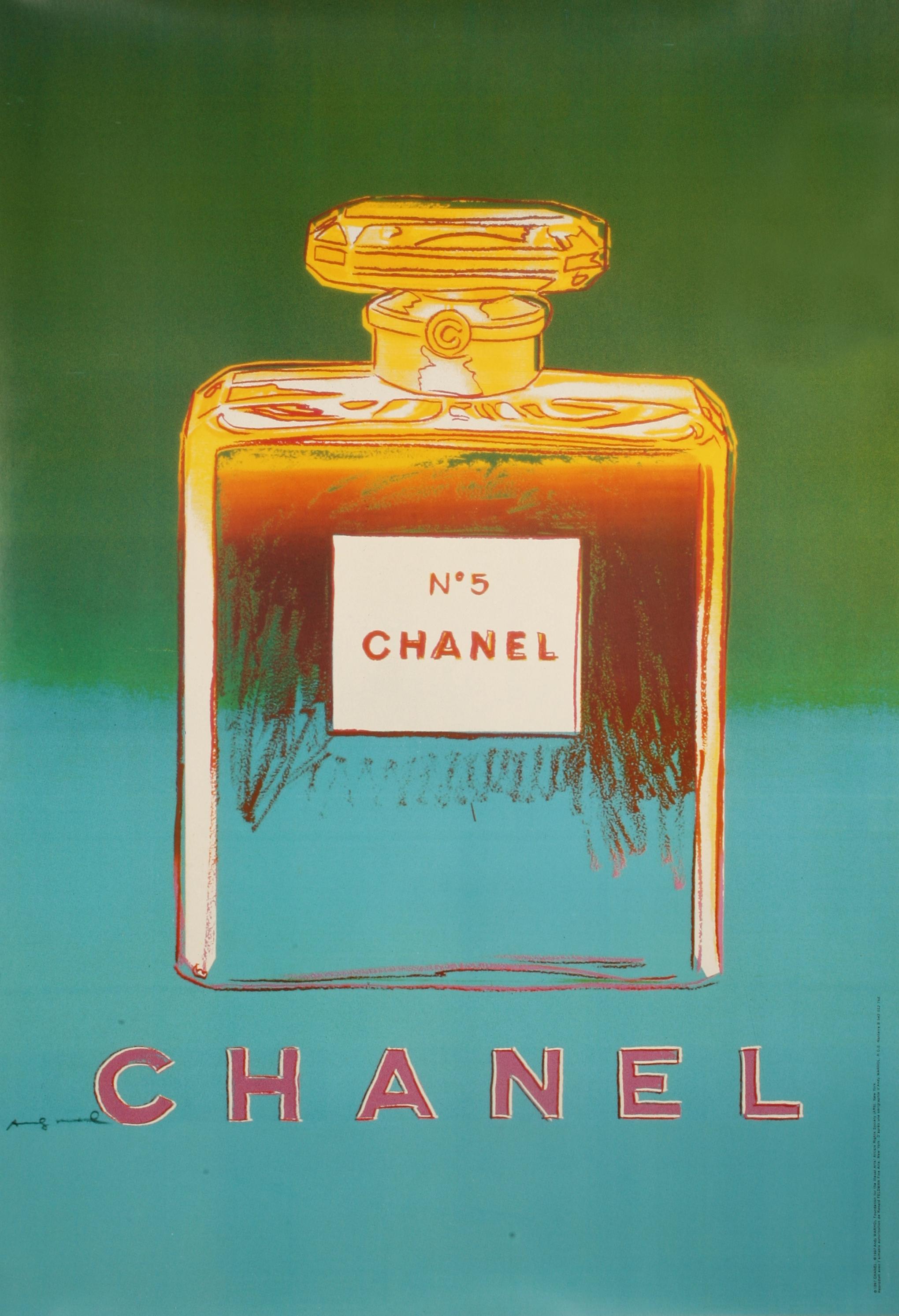 Modern After Andy Warhol, Original Chanel N° 5 Poster, Couture Perfume, Pop Art, 1997 For Sale