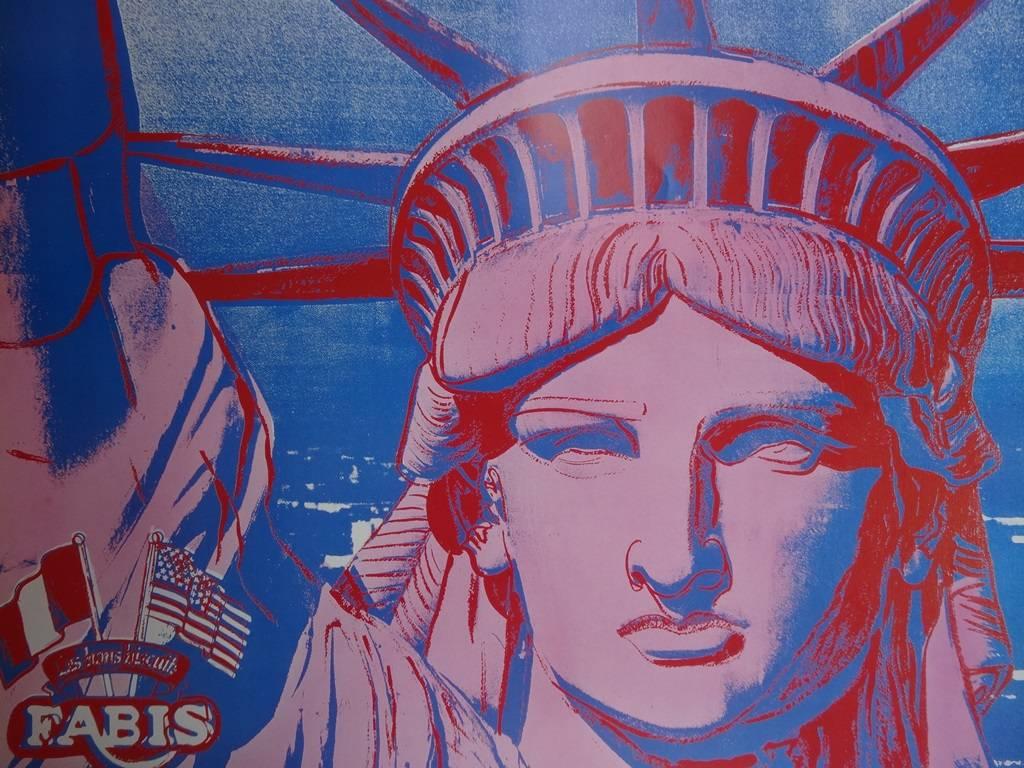 andy warhol statue of liberty poster