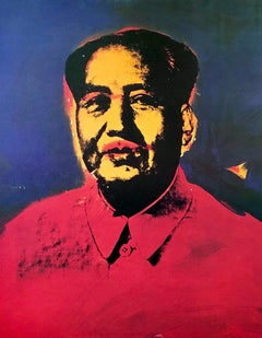 Andy Warhol affiche d'exposition Mao des années 1970 (Warhol Mao Hokin Chicago)