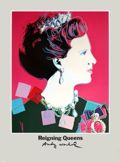 1986 After Andy Warhol Queen Margrethe II of Denmark, Poster