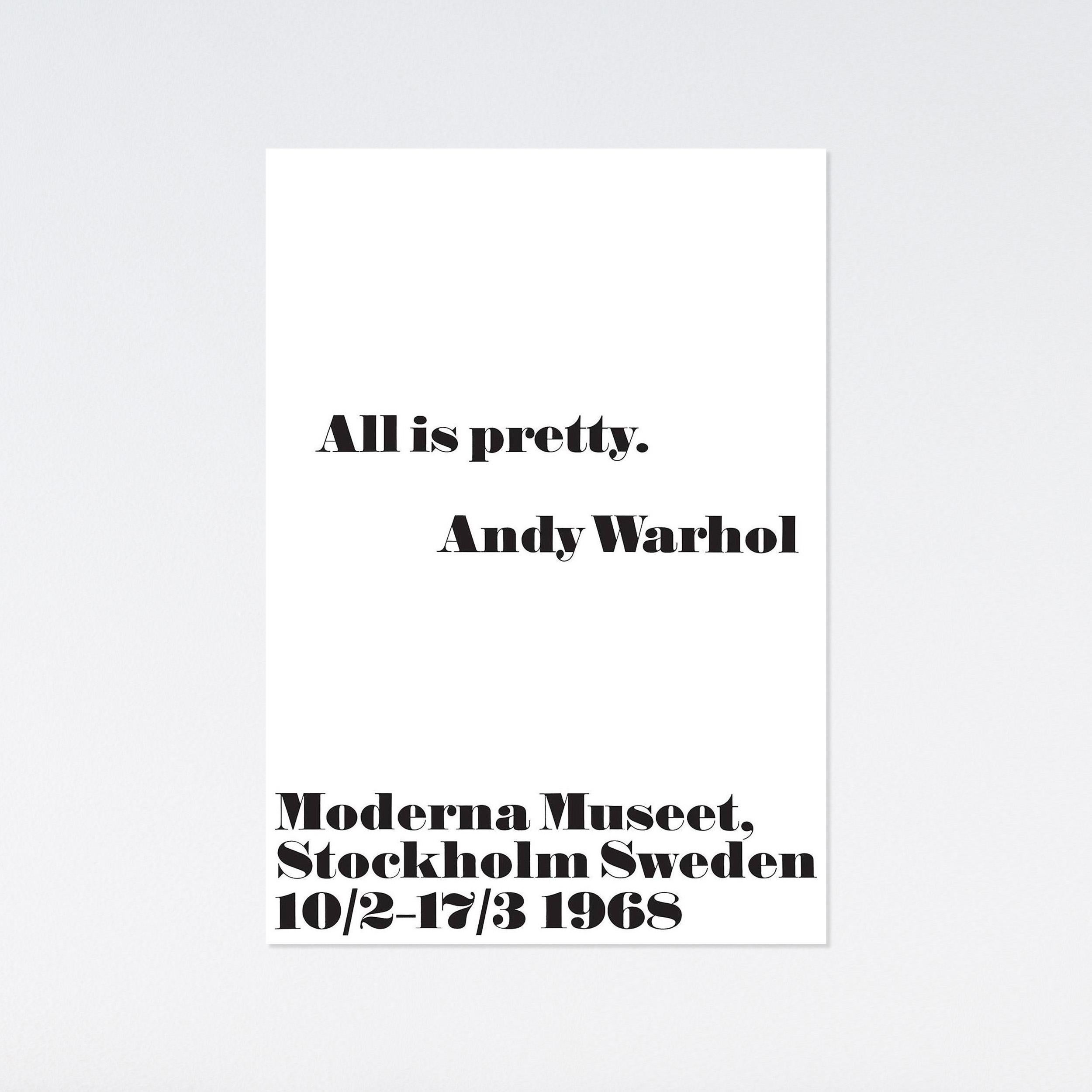 (after) Andy Warhol Print - Andy Warhol, All is Pretty, 2014 Museum Poster