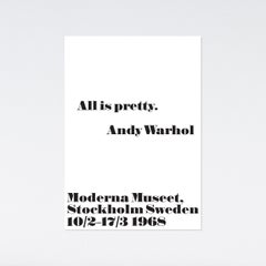 Andy Warhol, All is Pretty, 2014 Museum Poster