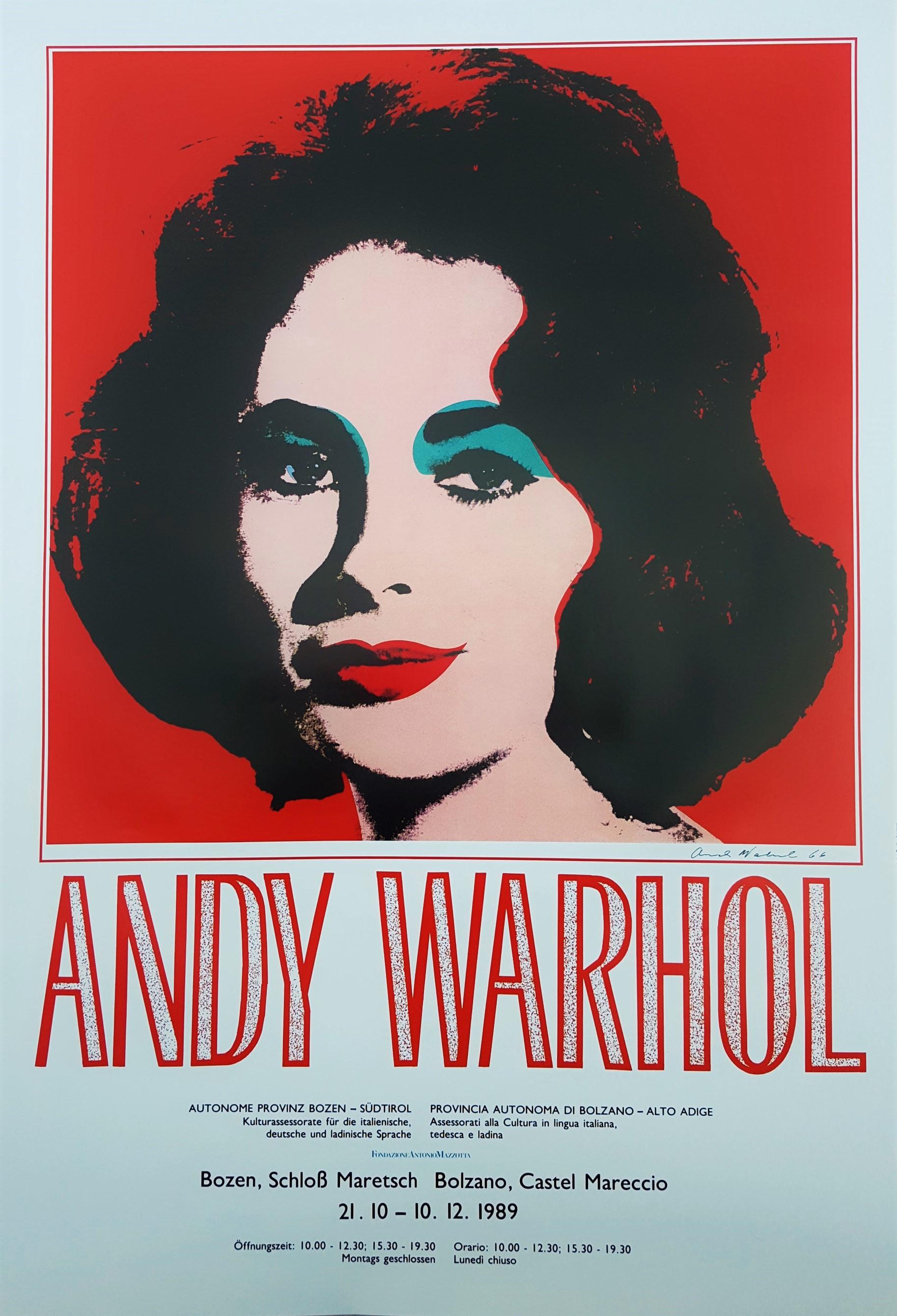 (after) Andy Warhol Portrait Print - Andy Warhol at Castel Mareccio (Liz Taylor)