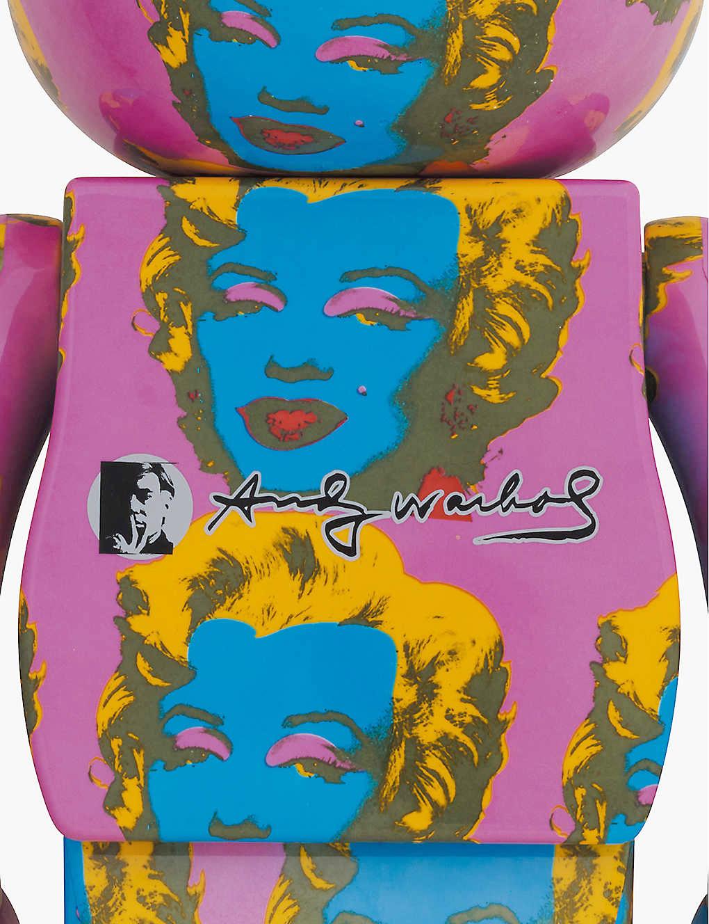 Bearbrick x Andy Warhol Foundation 400% Vinyl Figures: Set of two individual works (2020-2021):
Andy Warhol (after) Flowers & Marilyn collectible trademarked & licensed by the Estate of Andy Warhol. The partnered collectible reveals Andy Warhol's