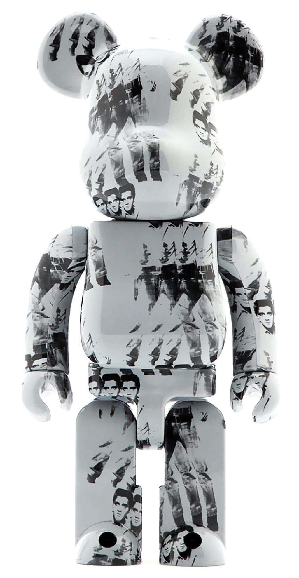 Bearbrick x Andy Warhol Foundation 400% Vinyl Figures: Set of four individual works (2020-2021):
Andy Warhol (after) Muhammad Ali, Elvis & Marilyn (pink & blue variations) collectibles trademarked & licensed by the Estate of Andy Warhol. The