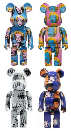 Used Andy Warhol Bearbrick 400% set of 4 works (Warhol BE@RBRICK) 