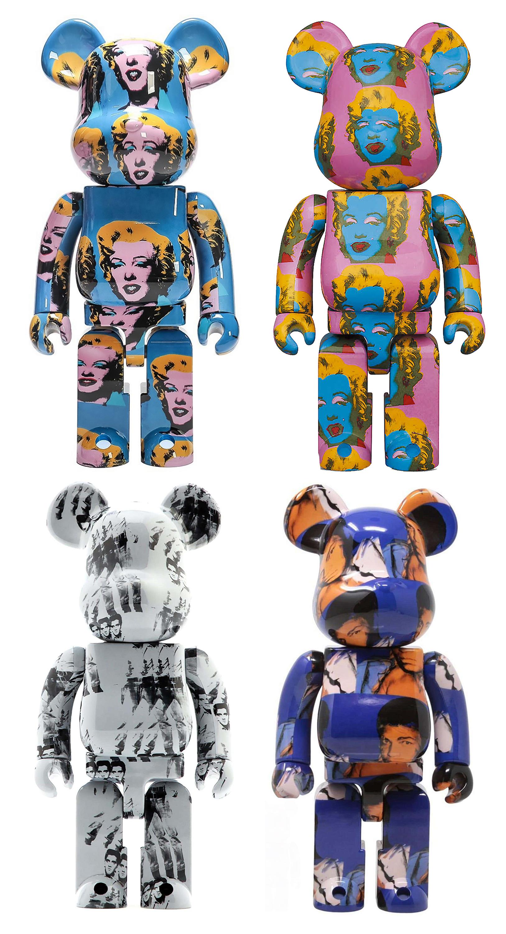 Andy Warhol Bearbrick 400% set of 4 works (Warhol BE@RBRICK)  - Sculpture by (after) Andy Warhol