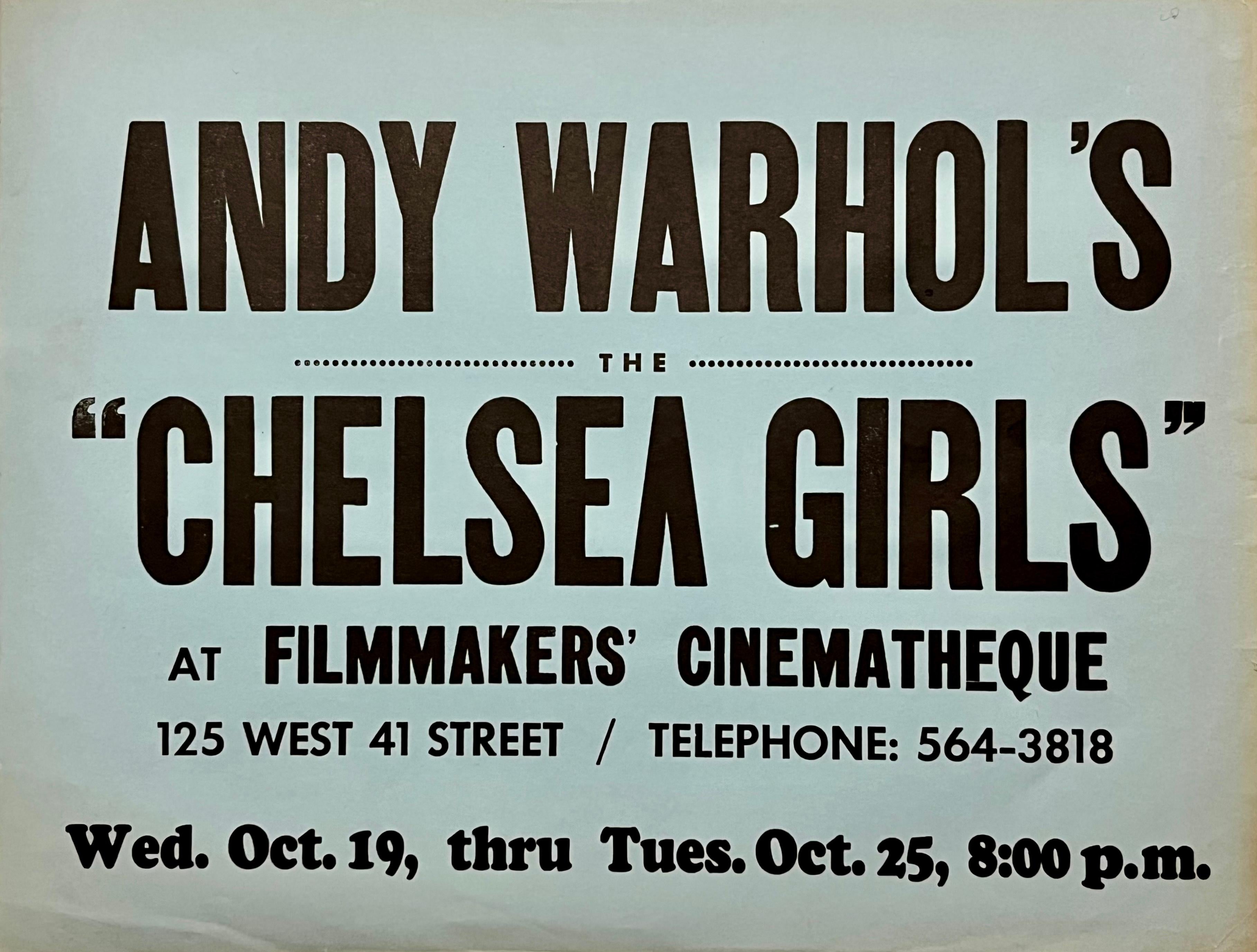 Andy Warhol Chelsea Girls 1966 (announcement) - Pop Art Art by (after) Andy Warhol