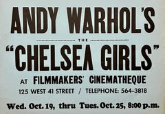 Retro Andy Warhol Chelsea Girls 1966 (announcement)