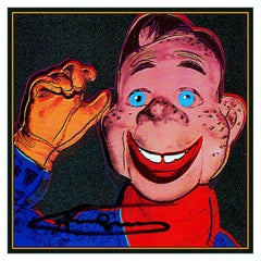 Andy Warhol Color Lithograph Hand Signed Myths Howdy Doody Original Pop Artwork