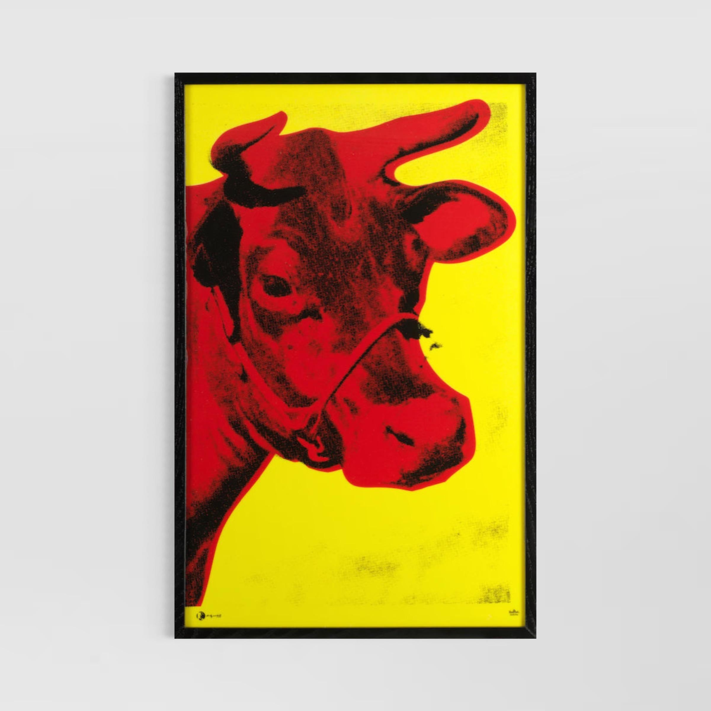 (after) Andy Warhol Figurative Print - Andy Warhol, Cow -Contemporary Art, Limited Edition, Gift, Pop Art, Animals, Red