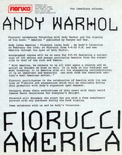 Andy Warhol Fiorucci 1986 (vintage Andy Warhol America) 