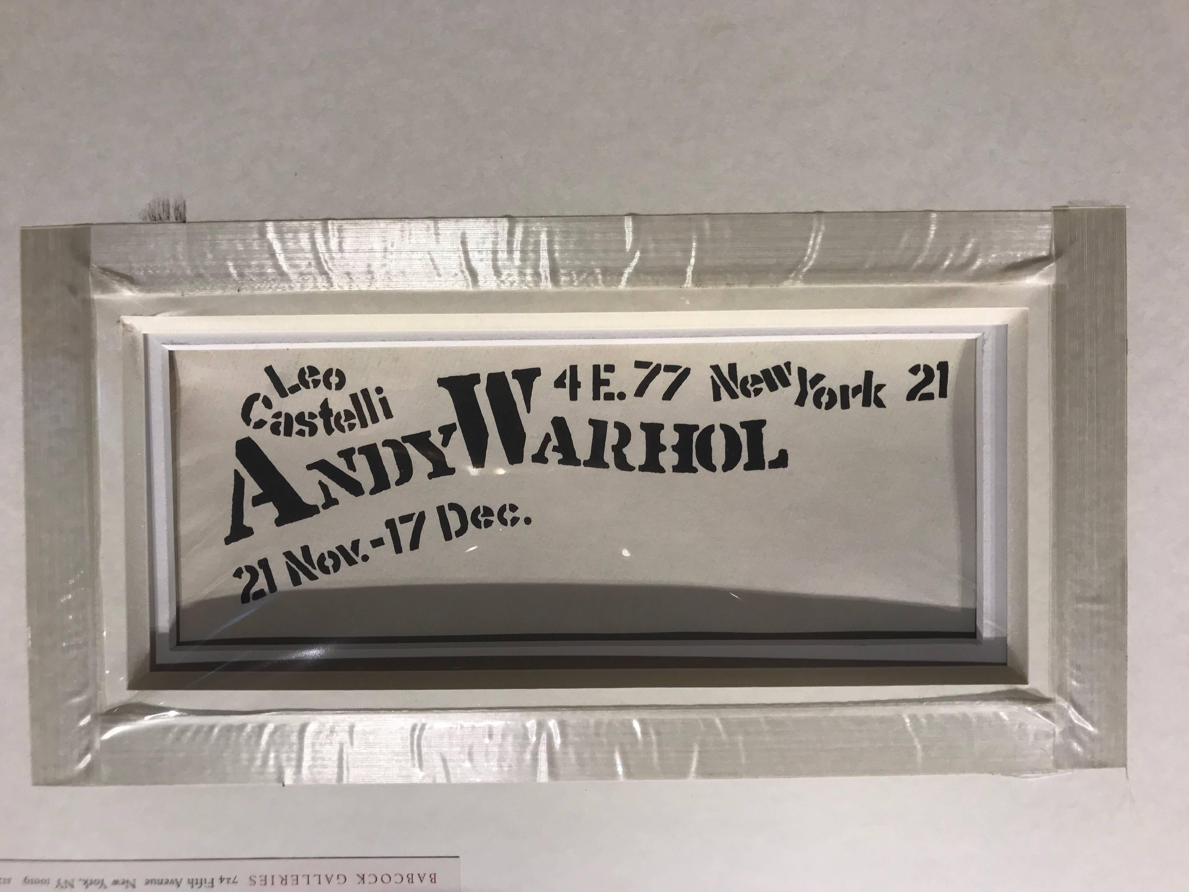 Andy Warhol Flowers, 1964 (invitation pour l'exposition de Leo Castelli) 1