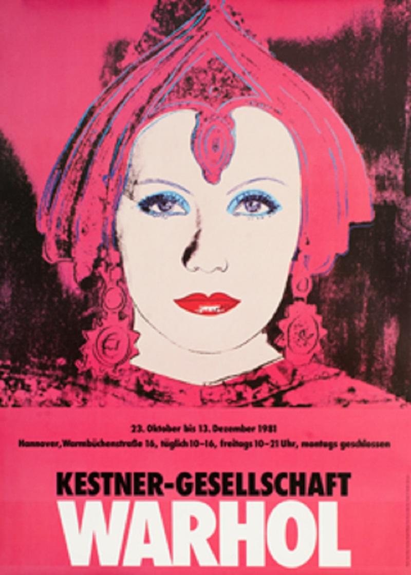 (after) Andy Warhol Portrait Print - Andy Warhol Kestner-Gesellschaft 1981 Gallery Poster