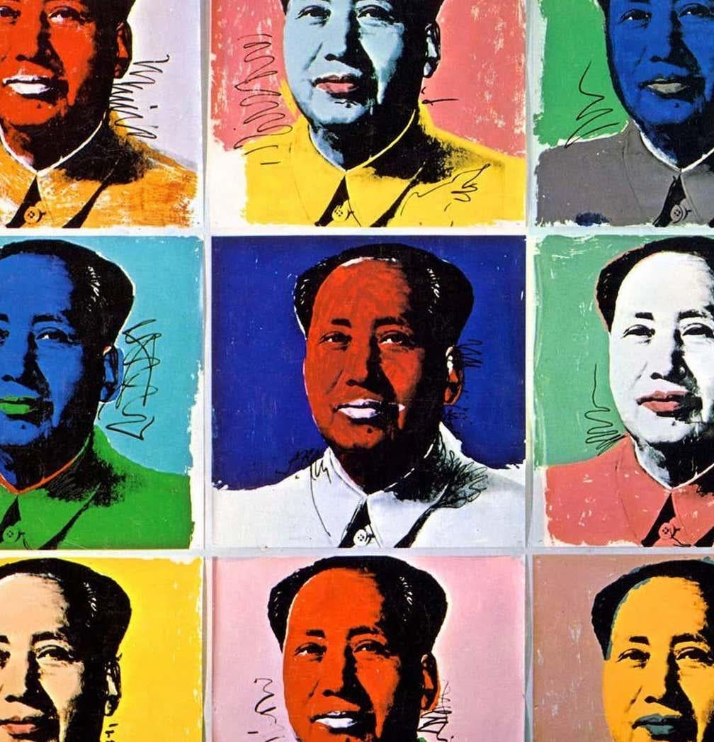 Andy Warhol Mao 1972 announcement (Andy Warhol Leo Castelli gallery)  For Sale 1