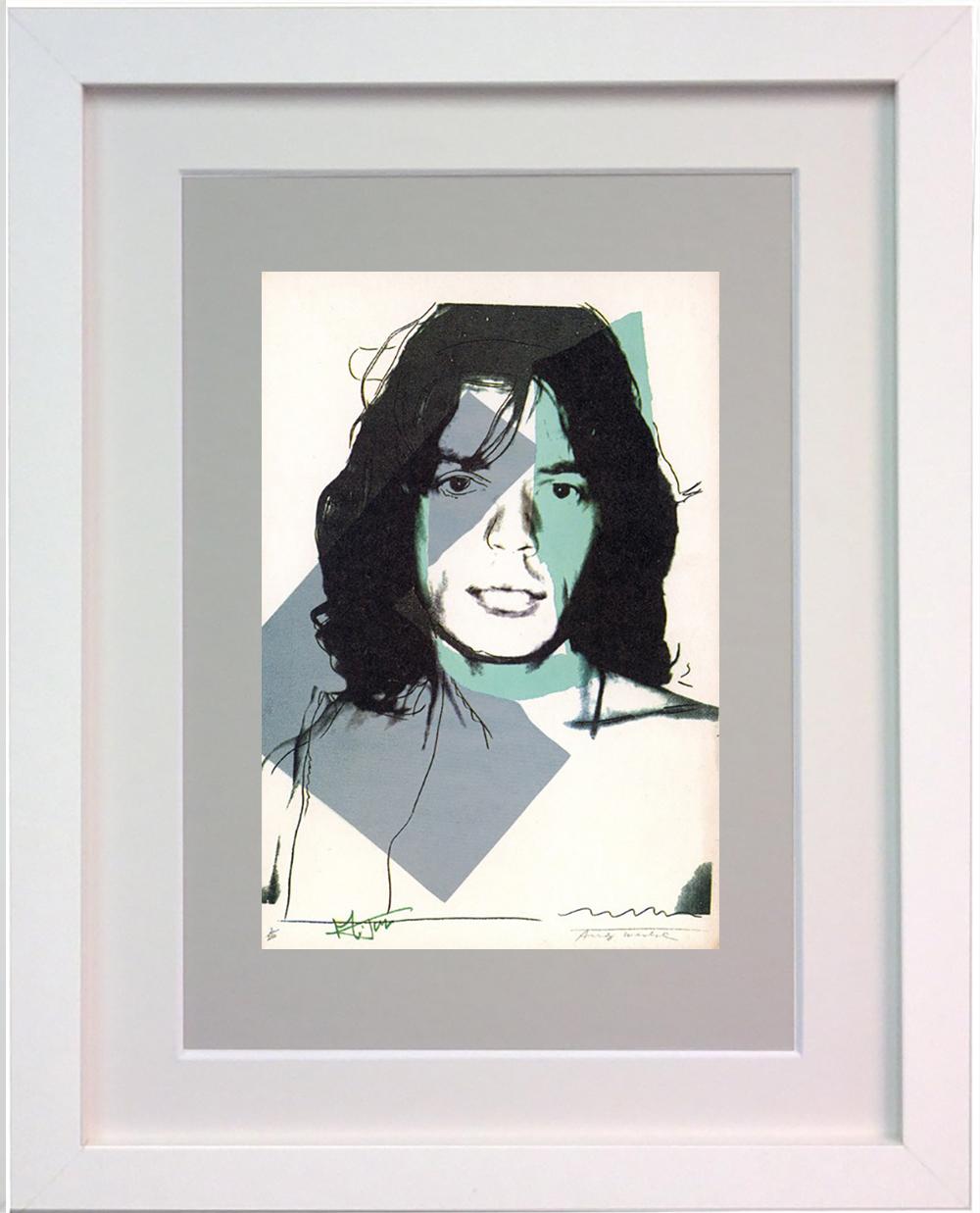 (after) Andy Warhol Figurative Print - Andy Warhol, 'Mick Jagger FSII.138', Framed Announcement-card, 1975