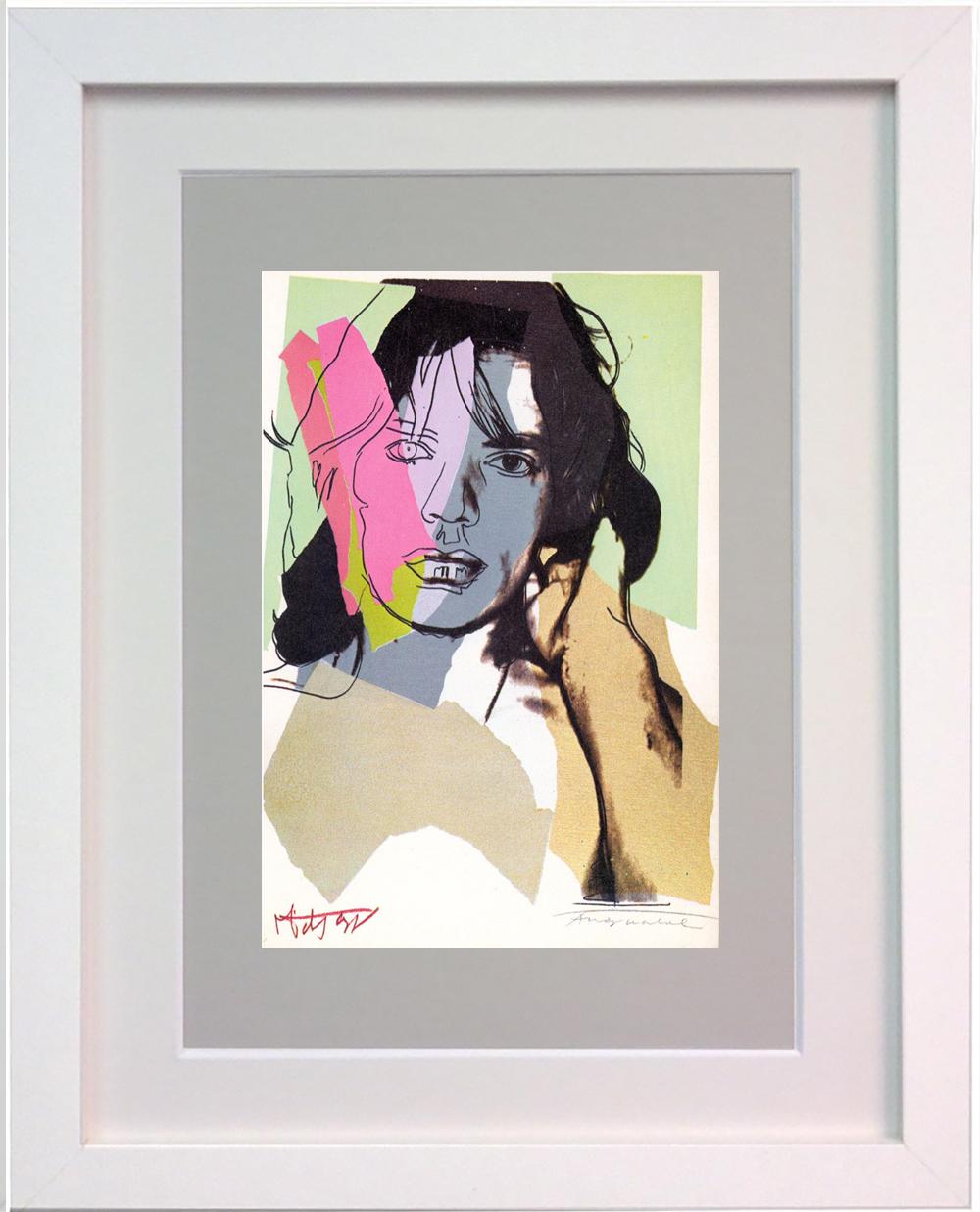 (after) Andy Warhol Figurative Print - Andy Warhol, 'Mick Jagger FSII.140', Framed Announcement-card, 1975