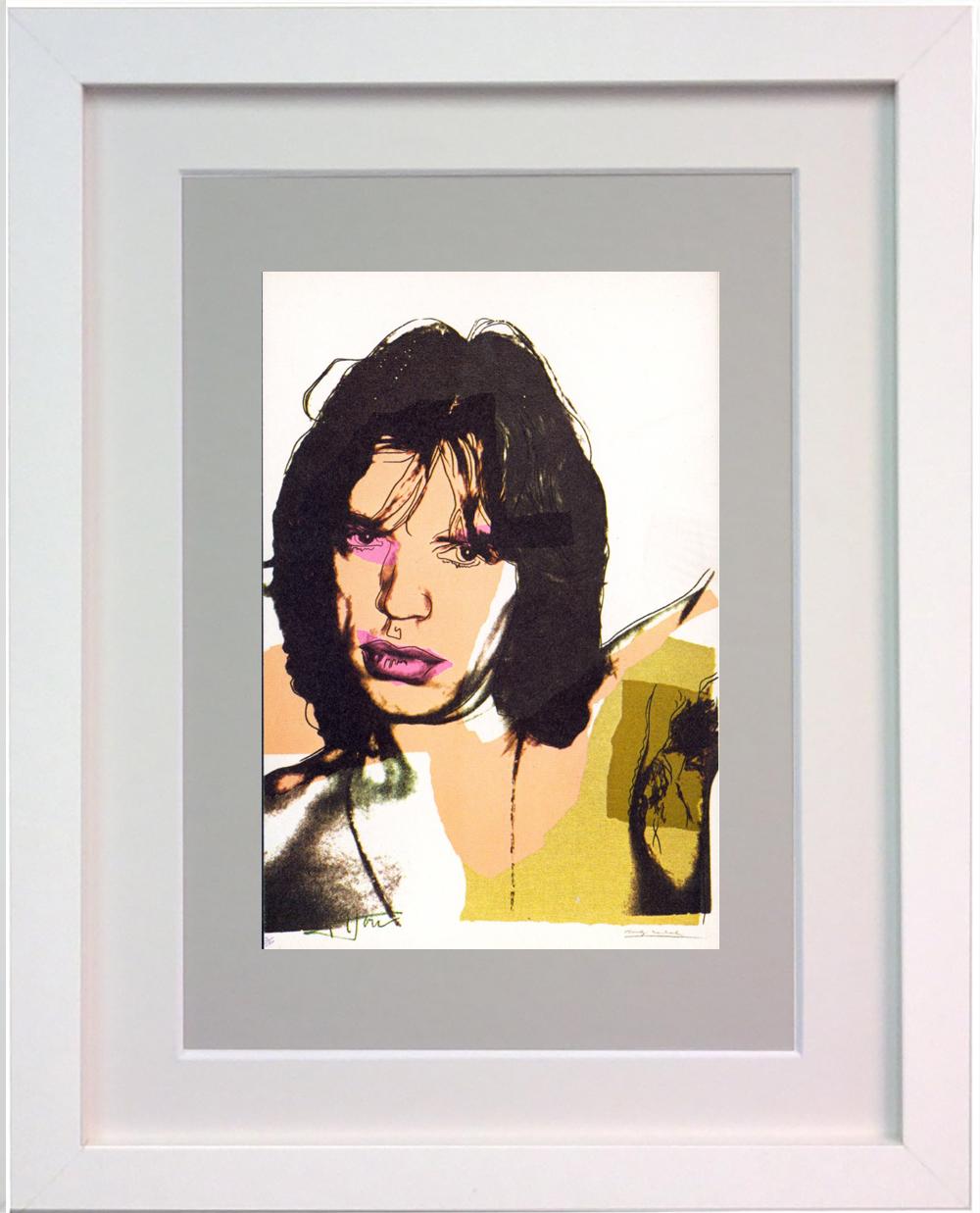 (after) Andy Warhol Figurative Print - Andy Warhol, 'Mick Jagger FSII.141', Framed Announcement-card, 1975