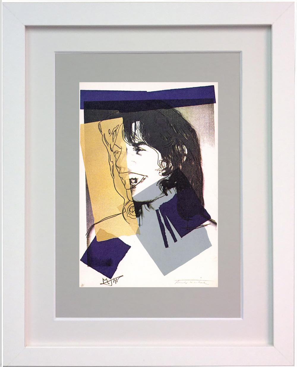 Andy Warhol, Mick Jagger, carte d'annonce encadrée, 1975 - Art de (after) Andy Warhol