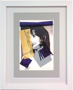 Andy Warhol, Mick Jagger, carte d'annonce encadrée, 1975