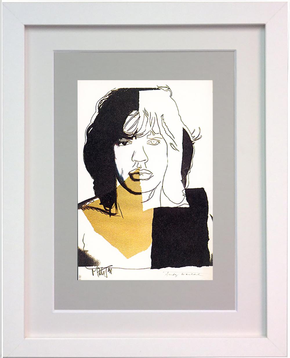 (after) Andy Warhol Figurative Print - Andy Warhol, 'Mick Jagger FSII.146', Framed Announcement-card, 1975