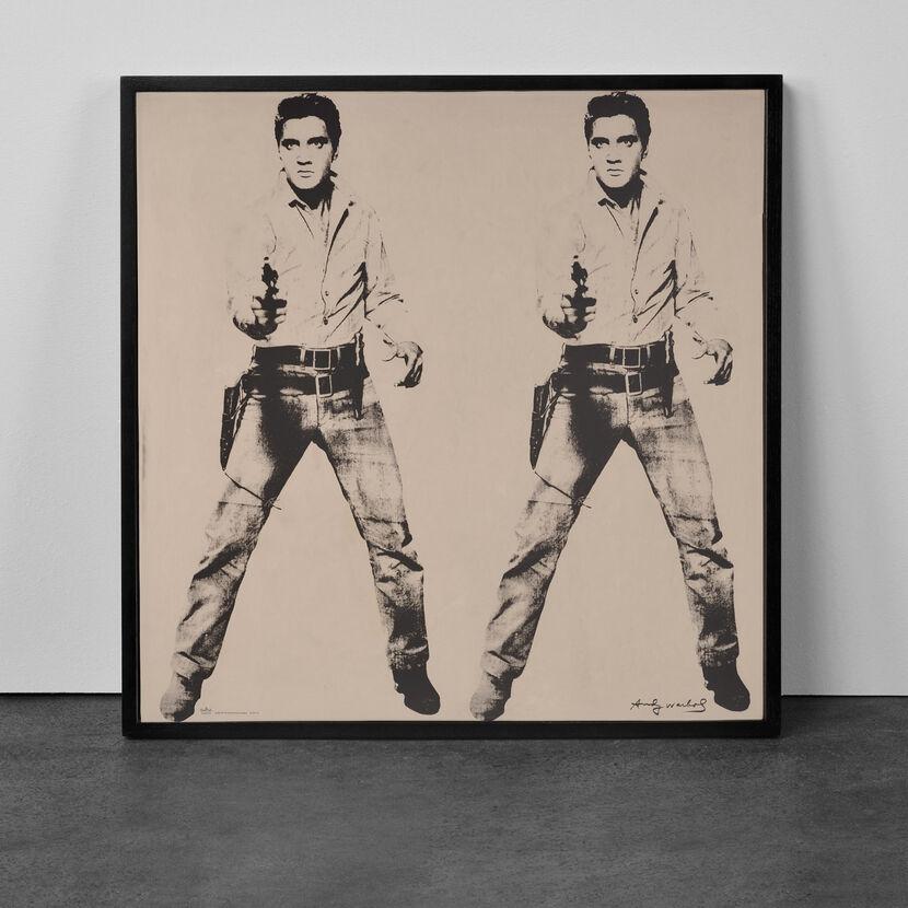 Andy Warhol, Platinum Elvis -Contemporary Art, Edition, Gift, Pop Art, Design - Beige Portrait Print by (after) Andy Warhol
