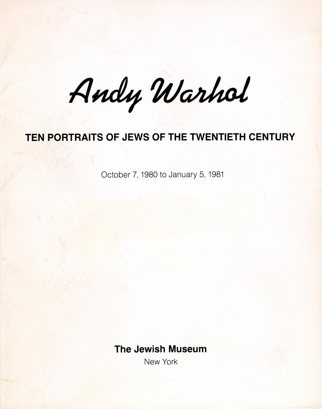 Andy Warhol Portraits of Jews of the 20th Century  (announcements) 7