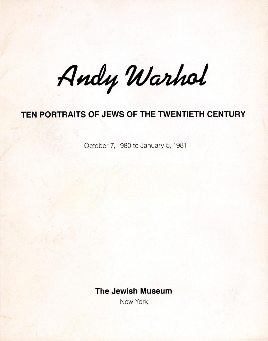Andy Warhol Portraits of Jews of the 20th Century (announcements) 7
