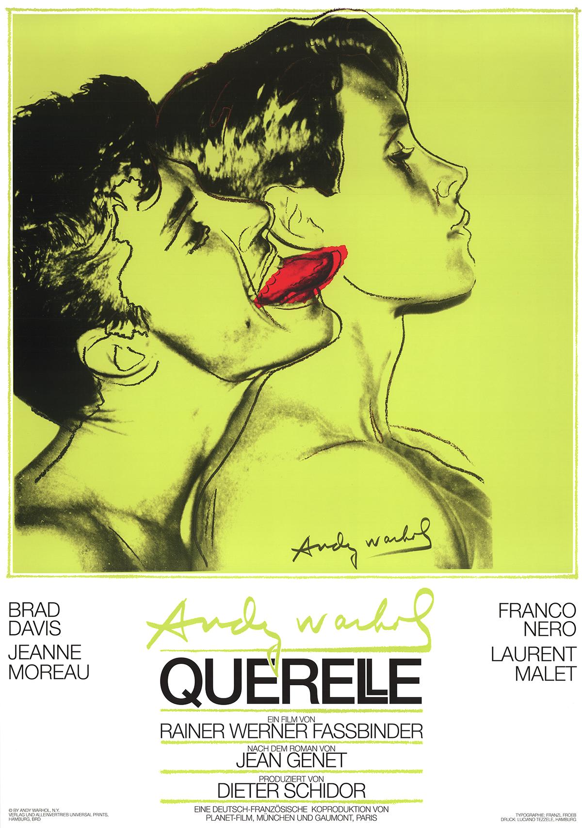 Andy Warhol-Querelle Green-39" x 27.5"-Poster-1983-Pop Art-Green-film, movie - Print by (after) Andy Warhol