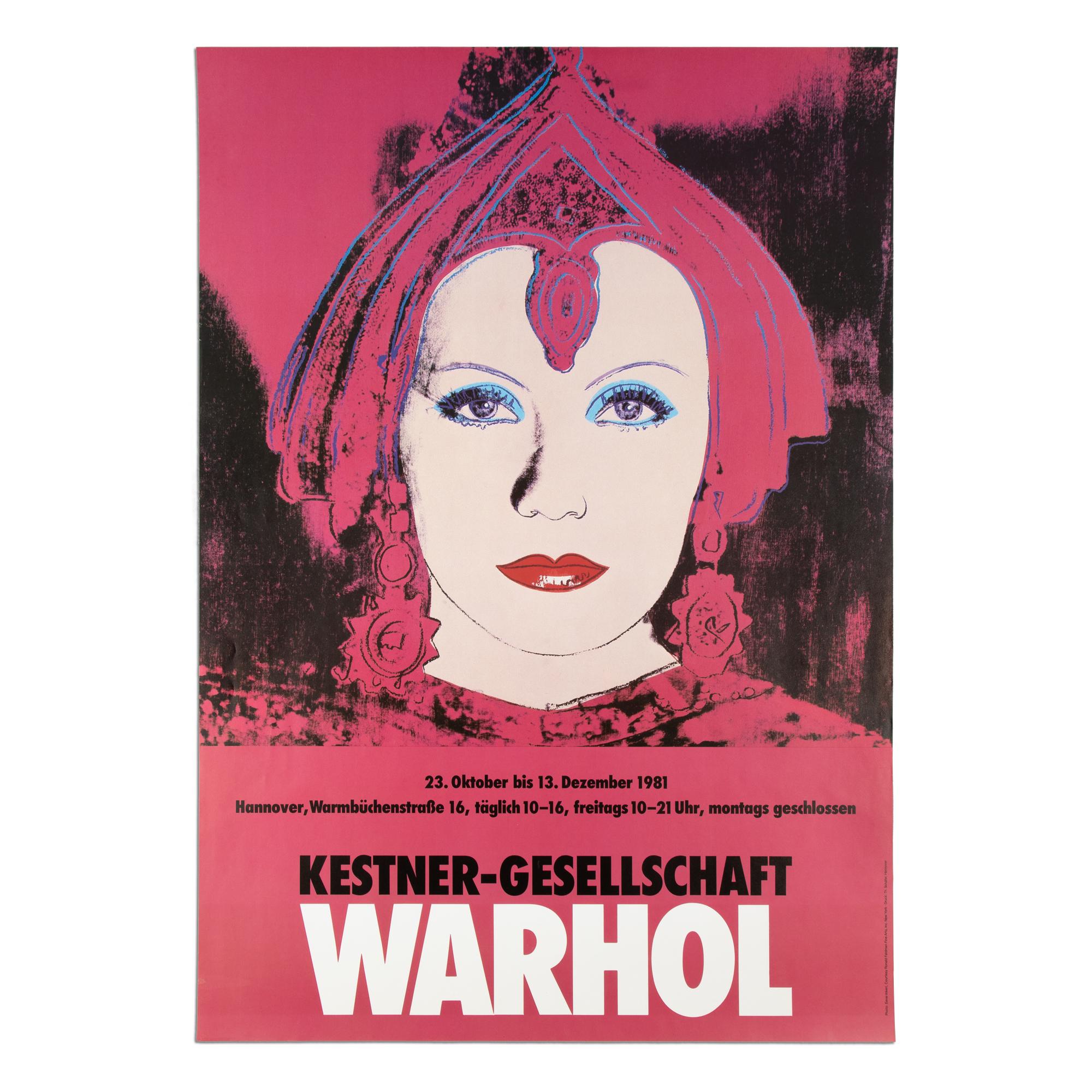 Portrait Print (after) Andy Warhol - Andy Warhol, L'étoile - Kestner-Gesellschaft, affiche d'exposition, impression Pop Art