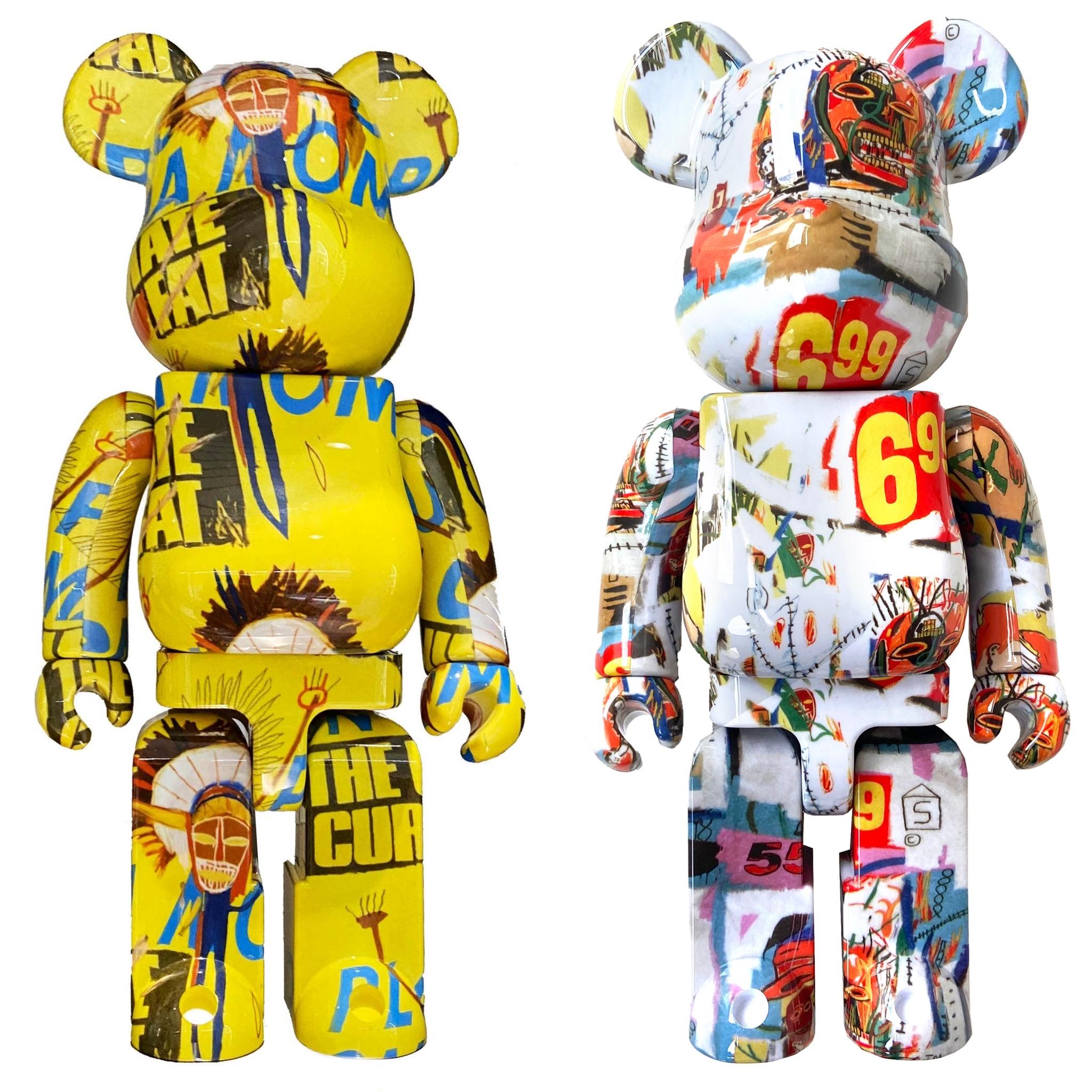 Be@rbrick x Basquiat and Warhol Foundations 400% figures: set of 2  - Art by Jean-Michel Basquiat