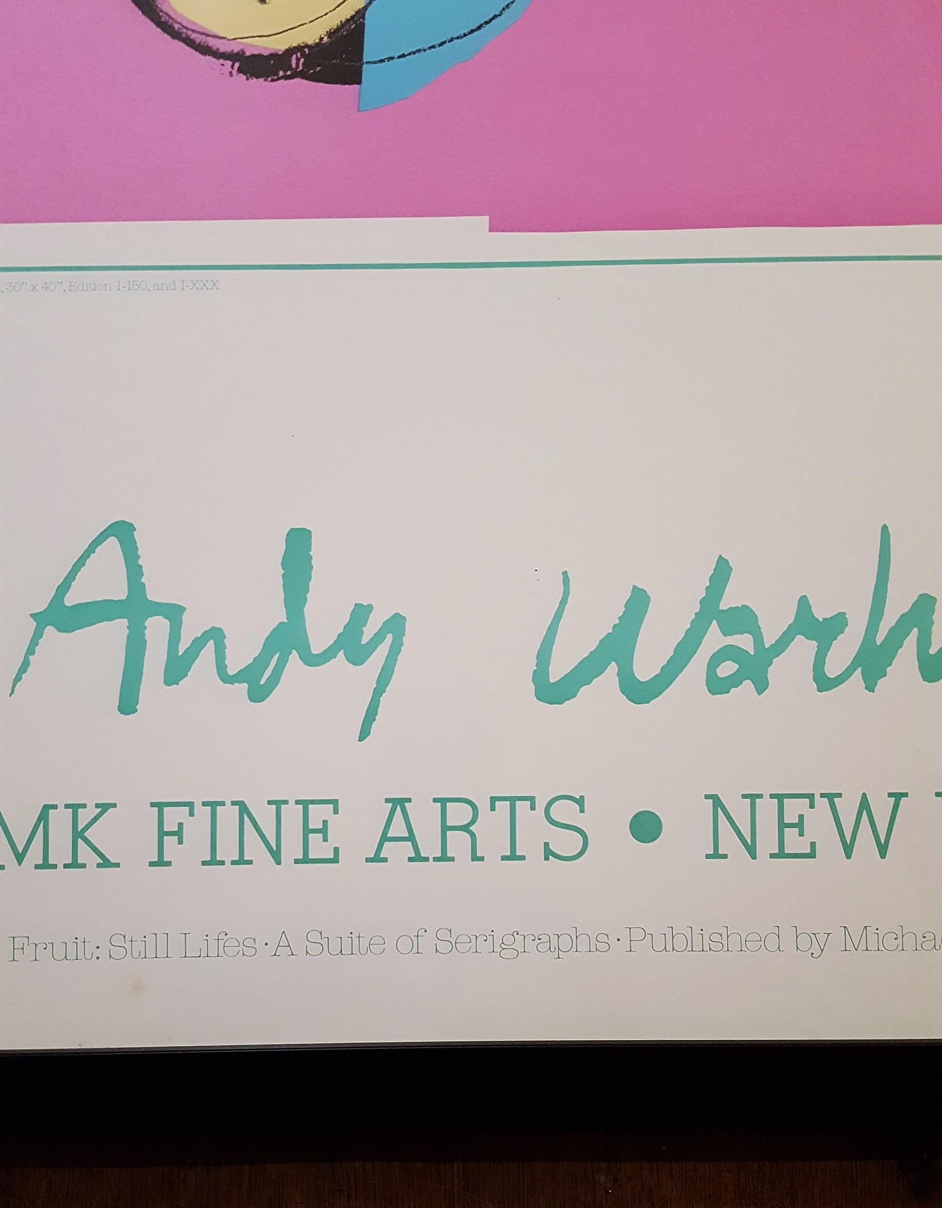 An original lithograph poster on wove paper after American artist Andy Warhol (1928-1987) titled 