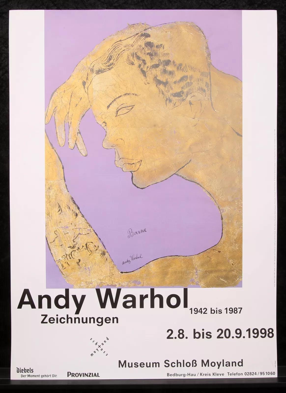 Andy Warhol
Disegni 1942-1987 - Museo del Castello di Moyland
Litografia offset
1998
33 x 23,62 pollici (84 x 60 cm)
Non firmato come emesso
Il COA ha fornito

*Condit: Minime pieghe lungo i bordi. Minuscolo strappo di 1,2 pollici - incollato con
